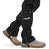 HiGaits Leg Gaiters for Men and Women Waterproof Adjustable Gators for Hiking Boots in Climbing Hunting Trekking Snow Gaiters