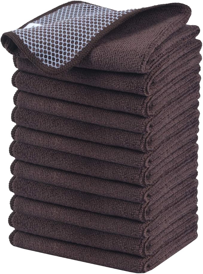 Washable Microfibre Dish Cloths Multipurpose Kitchen Cleaning Cloths