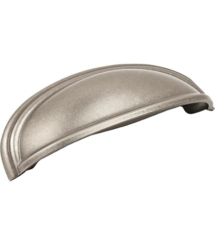 3.75" C-C Drawer Pulls - Antique Pewter Zinc Alloy Cabinet Handles 5.2" Length