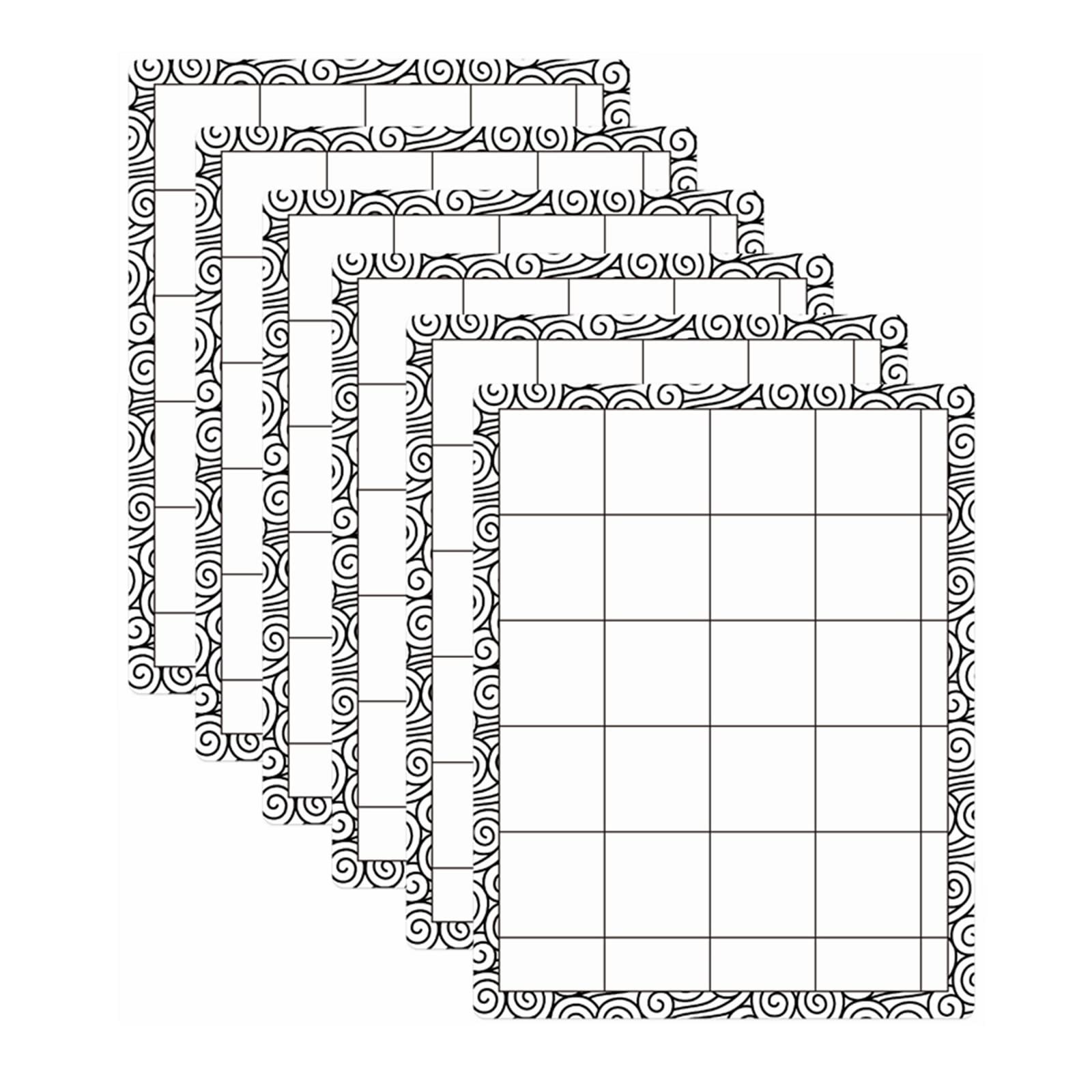 6 PCS Mini Low Stcik Mat Multi-Use Tack Stick and Stamp Mat with Grid for Alignment for Mini Stamping Platform Adhesived Sheet Scrapbooking Craft Accessory,4.75x6inch