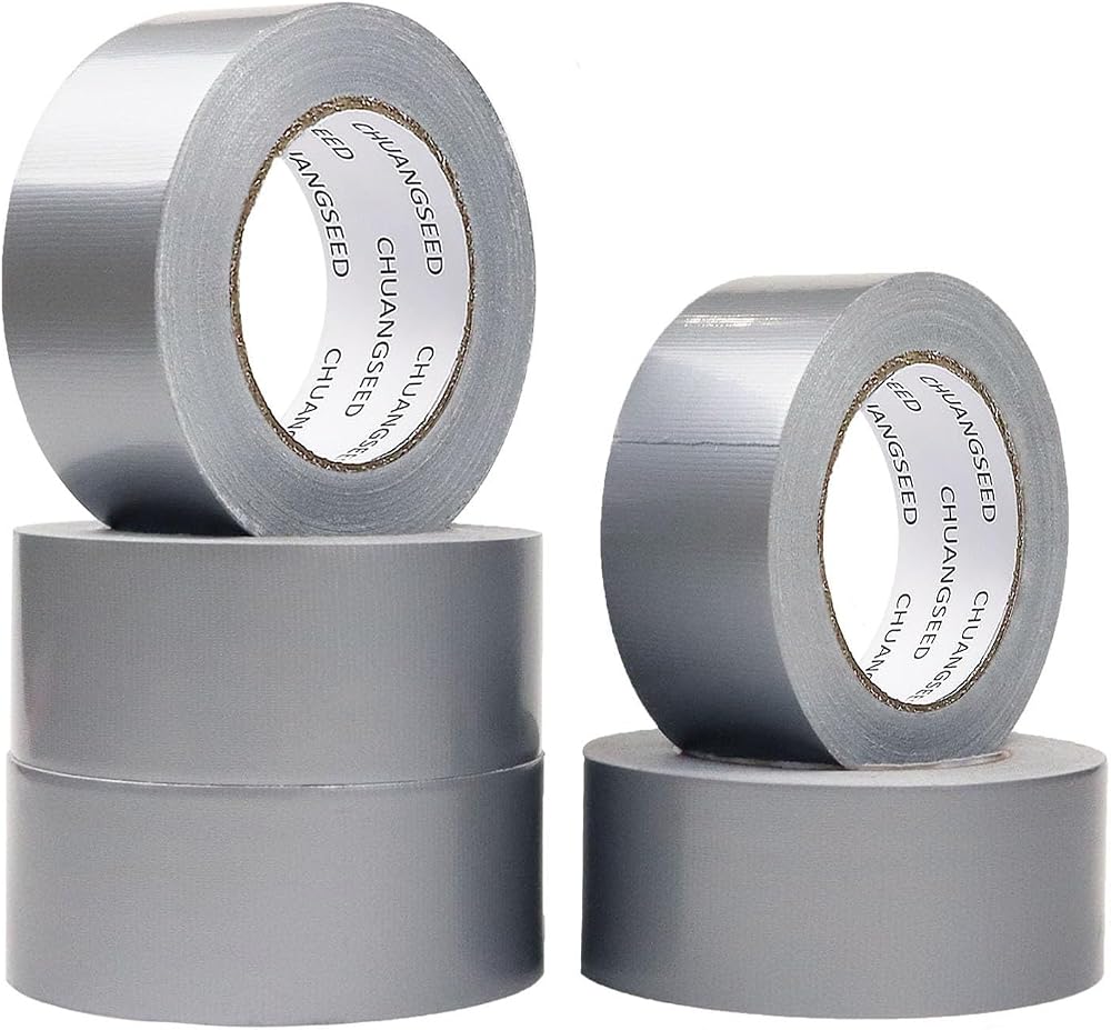 5 Pack Duct Tape 50mm x 27.4m Heavy Duty Silver Cloth Tape