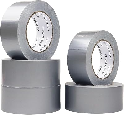 5 Pack Duct Tape 50mm x 27.4m Heavy Duty Silver Cloth Tape