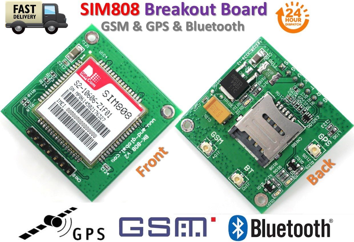 SIM808 Module GSM GPRS GPS Breakout Board SIM808 for Arduino Raspberry ...