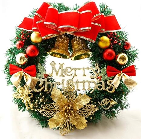 Addobbi Natalizi Amazon.Yirenfeng Ghirlanda Di Natale Addobbi Natalizi Porta Di Natale Appesa Ghirlanda Di Alberi Di Natale Decorazioni Sospese 60cm Amazon It Casa E Cucina