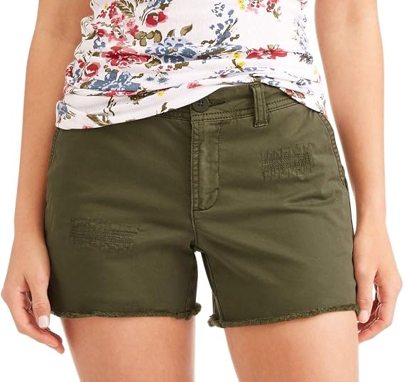 and Tru Womens Pull On 5 Pocket Shorts 