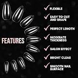 Makartt Short Almond Nail Tips 500Pcs 10 Sizes Clear Full Cover view 3