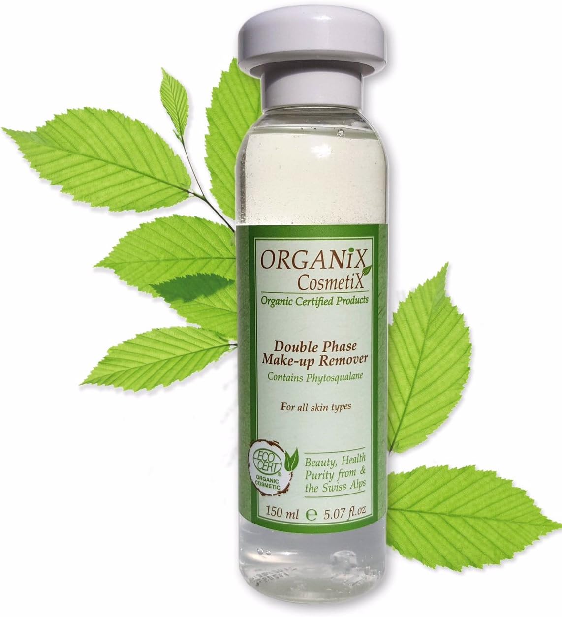 Organix Cosmetix Double Phase Eye & Face Makeup Remover - 5.35oz, Alcohol Free, For All Skin Types, Contains: Aloe Vera, Squalene, Macadamia Oil