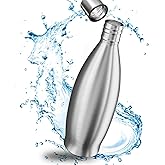 Soda Stream Bottle 30oz Stainless Steel Water Bottle Replacement for Sodastream Crystal - Leak-Proof Dishwasher Safe Plastic Free Metal Sodastream Bottles