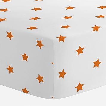 orange crib sheet