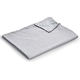 EXQ Home Weighted Blanket Cover 48x72-Twin Size Premium Soft for Weighted Blanket with Zipper,Machine Washable Duvet Cover (Grey,Duvet Cover Only)