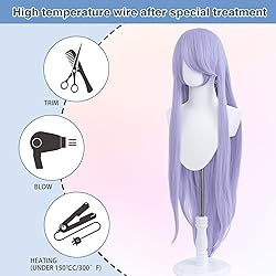 UTIEHD 100cm / 40 Inch Long Wig, Universal Anime