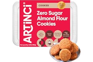 Artinci Keto Almond Cookie Bites – Low Carb, Sugar-Free, Gluten-Free, Protein Snacks – Healthy, Non-GMO, Natural Sweetener – 6.5 oz (Pack of 1) – Guilt-Free Keto Treats