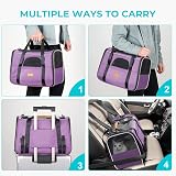 Morpilot Cat Carrier Airline Approved Top Opening Portable Bag 6.3kg Purple view 3