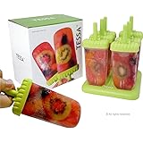 Popsicle Mold Set of six Ice Pops with stand base and Gift Box - for frozen fruits - juice and mixed drinks by TESSA
