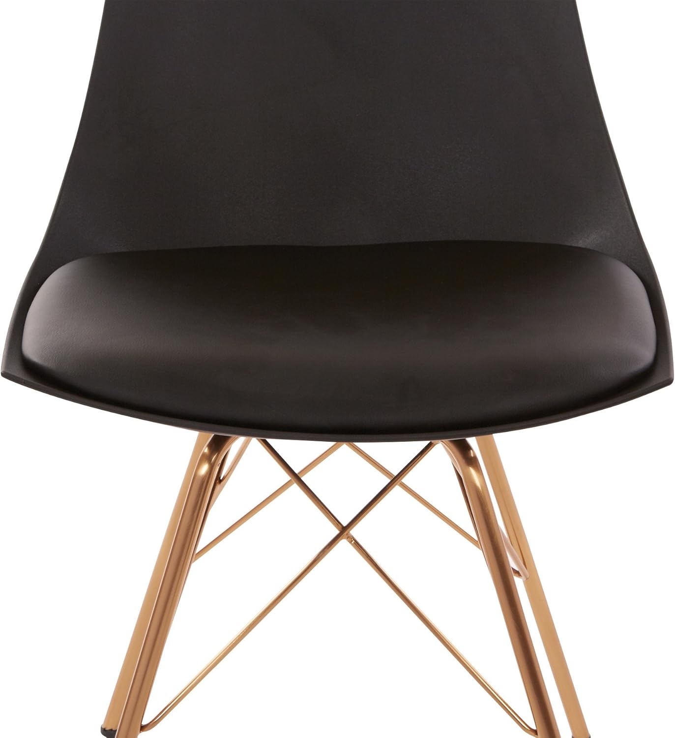 OSP Home Furnishings Oakley Mid-Century Modern Bucket Chair, Black: Furniture & Decor