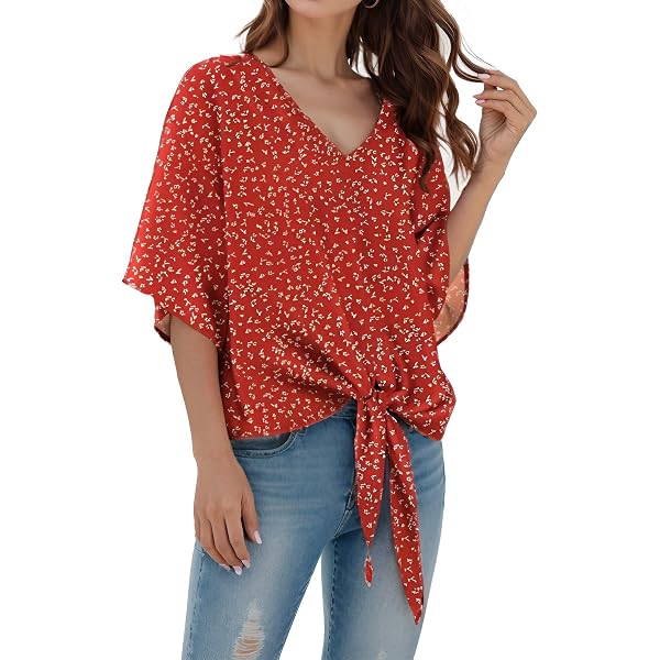 SweatyRocks Women's Sleeveless Blouse - Bow Tie Neck, Keyhole Back, All-Over Graphic Print Tank Top - View #6