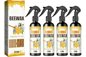 BESTonZON Natural Micro-Molecularized Beeswax Spray, Beeswax Furniture Polish, Original Beeswax Furniture Polish, Beeswax Spray Cleaner, Furniture Beeswax Spray For Wood with (4pcs)