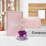 Miofula Preserved Real Rose in Glass Angel Gift Forever Rose for Women view 6