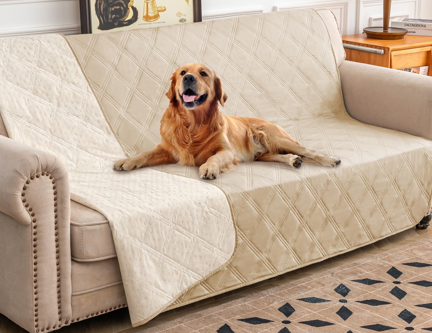 Photo 1 of Ameritex Waterproof Dog Bed Cover Pet Blanket with Anti-Slip Back for Furniture Bed Couch Sofa