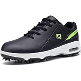 FENLERN Men's Golf Shoes Waterproof Wide Spiked Non Slip