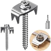 Insaga Fence Staples 304 Stainless Reusable Wire Fencing Staple Screw Nail | 50 Pack Wire Fence Fasteners Replace Common Staples. Drill Install, Reusable, Rust-Proof, Holds Wire Tight.