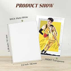 OHE 500 Counts Card Sleeves, Matte White Baseball