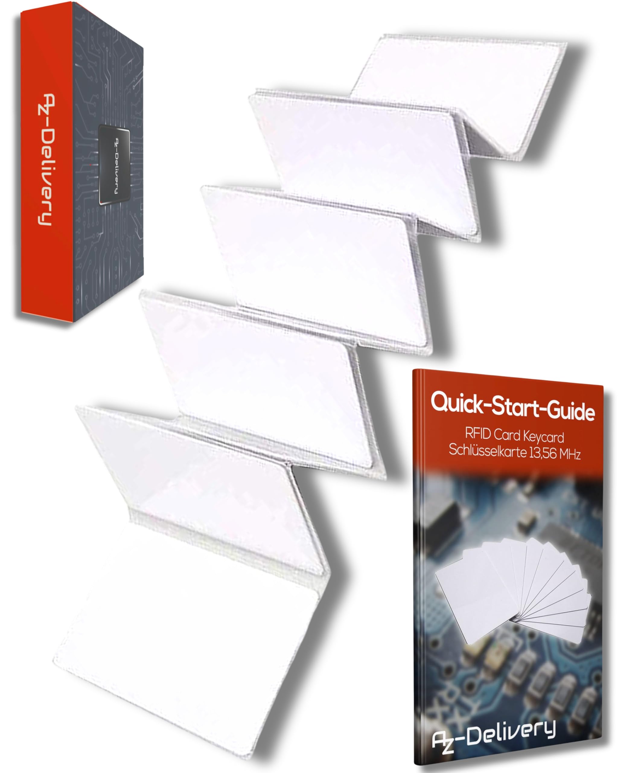 AZDelivery 10 x RFID Keycards MF S50 13,56 MHz compatible with Arduino including E-Book! — image 1