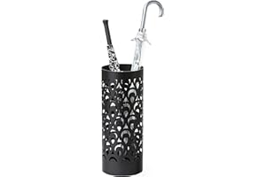 Mango Steam Tall Round Umbrella Holder 21.75 Inches Tall (Peacock Black)