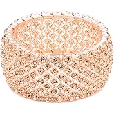 Lavencious Tennis Rhinestone Stretch Bridal Bracelets Evening Party Jewelry For Women Stretch Bracelets