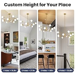 RUIYEY Modern Sputnik Chandeliers Light, 10-Light