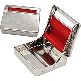 Rolling Machine Metal Red Cloth Automatic Cigarette Tobacco Roller Box 70mm