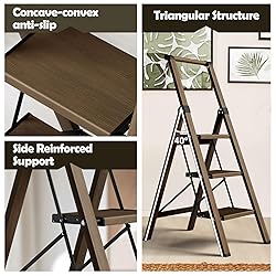 Taranta 3 Step Ladder, Portable Folding Ladder with