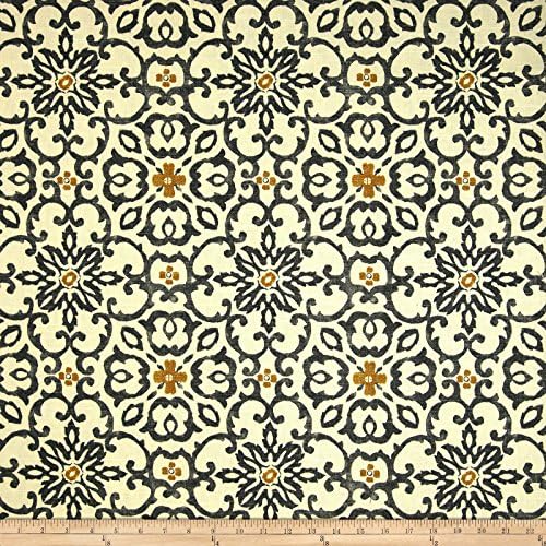 HGTV HOME Souvenier Scroll Slub Fog Fabric By The Yard