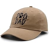 Waldeal Men's Dog Dad Washed Adjustable Baseball Cap Dog Lover Hat
