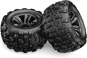 HYPER GO 16300 1:16 Scale RC Car Accessories Wheels, Spare Parts RC Vehicle Wheels & Tire Sets for H16SC & H16DR & H16BM & H16GT (Pair)