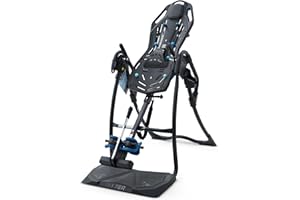 Teeter FitSpine LX9 Inversion Table, Deluxe Easy-Reach Ankle Lock, Decompression Surface for Back Pain Relief, Integrated Acc