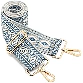 Wide Shoulder Strap Adjustable Replacement Belt Guitar Style Crossbody Bag Handbag Strap Multicolor Canvas Straps(Wide:2in)(Color16)