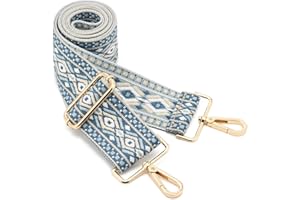 ZOOEASS Wide Shoulder Strap Adjustable Replacement Belt Guitar Style Crossbody Bag Handbag Strap Multicolor Canvas Straps