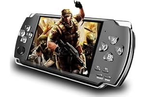 LKTINA 8GB 4.3’’ 1000 LCD Screen Handheld Portable Game Console, Built in 1200+Real Video Games with Media Player, for gba/gbc/SFC/fc/SMD Games, Best Gift for Kids and Adults -Black (Medium)