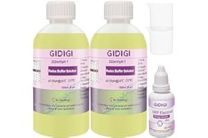 GIDIGI Redox Buffer 222mV/pH7.00 Calibration Solution 250mL(8 oz) Laboratory ORP Buffers Solution Kit with 30mL ORP Electrode Storage Solution for All ORP Meters and pH Meters