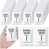 Travel Shaving Cream Bulk for Men 8ml/0.28fl oz,Disposable Shaving Cream in Bulk Individual Travel Shave Cream for Hotel Homeless Charity Home Nursing(Unscented,Pack of 50)