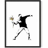 HAUS AND HUES Banksy Flower Thrower Wall Art Graffiti Graffiti Art Banksy Prints Graffiti Art Wall Decor Banksy Wall Poster M