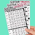 Best Music Stuff Guitar Cheatsheets Bundle (Chords, Scales, and Triads Cheatsheet • Laminated Pocket Reference (Large - 6-in x 9-in)