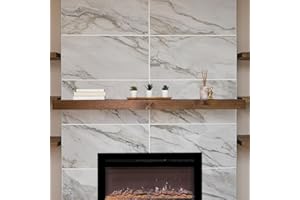 Urbandi Modern Fireplace Mantel, Contemporary, Floating Mantle, Shelf, Hand Crafted, (Provincial, 48Lx3Hx8D)