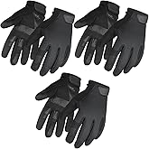 OZERO Men's Utility Work Gloves: Touch Screen Mechanic Working Gloves - Breathable Flexible Grip Heavy Duty, Black, S/M/L/XL