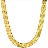 LIFETIME JEWELRY 7mm Flexible Herringbone Chain Necklace 24k Real Gold Plated