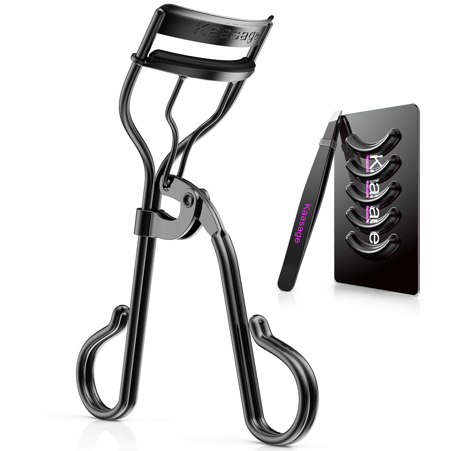 Kaasage Eyelash Curler With 5 Silicone Replacement Pads, Designed to Fit All Eye Shape, No Hurt Face and Eyelids, Naturally Curling Eyelashes in 5 Seconds, Keep All Day. : Beauty