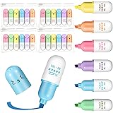 Outus Pill Shaped Pens Students Pill Highlighter Pen Mini Pill Shaped Highlighter Smiling Face Graffiti Marker Pens Pill Liqu