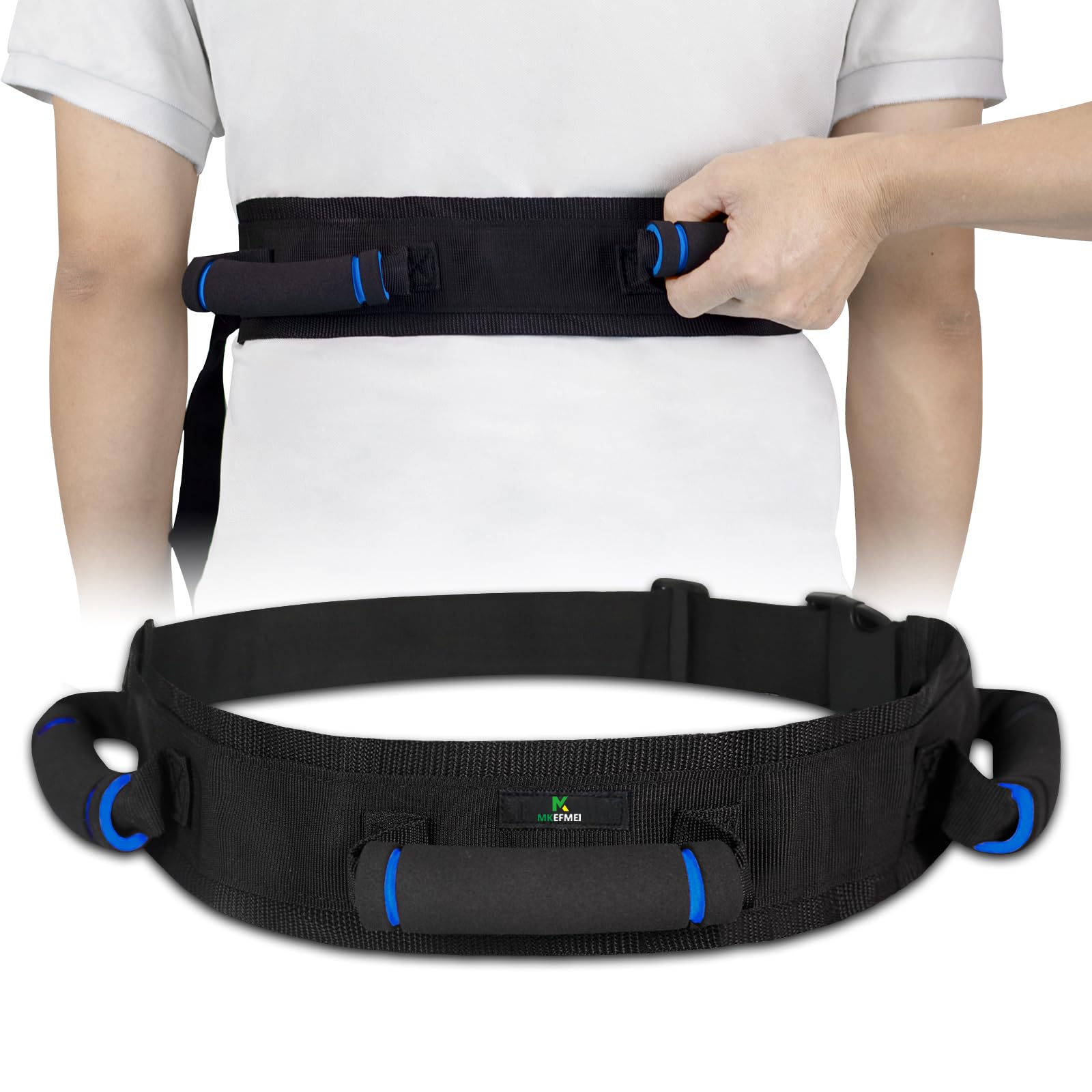 Photo 1 of Gait Belt for Seniors, Transfer Belt with Handles, Safety Gate Belt for Elderly Lift Belts Physical Therapy with Quick Release Buckle Standing Aids & Support for Elderly Handicap Patient Care (Black)