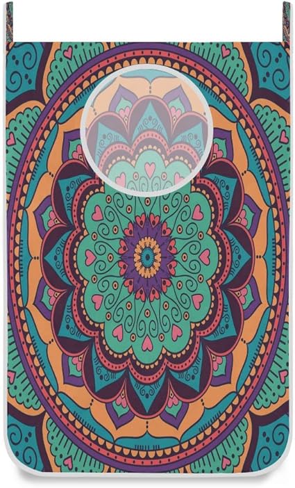 Amazon.de: Grüner Mandala-Wäschekorb zum Aufhängen, für schmutzige